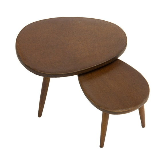 1/12 Dollhouse Wooden Table End Table Triangle Table Dining Table DIY Scene Accessories for Dining Room Decor