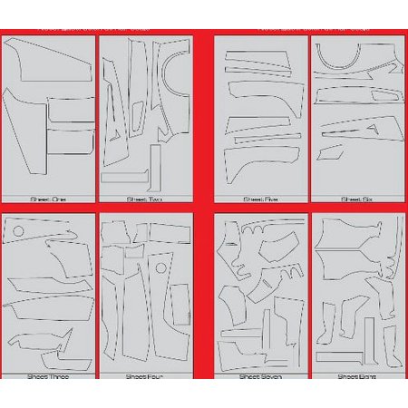 1/12 Enzo Ferrari Template Comp. Fiber Twill Weave Decal Set For TAM