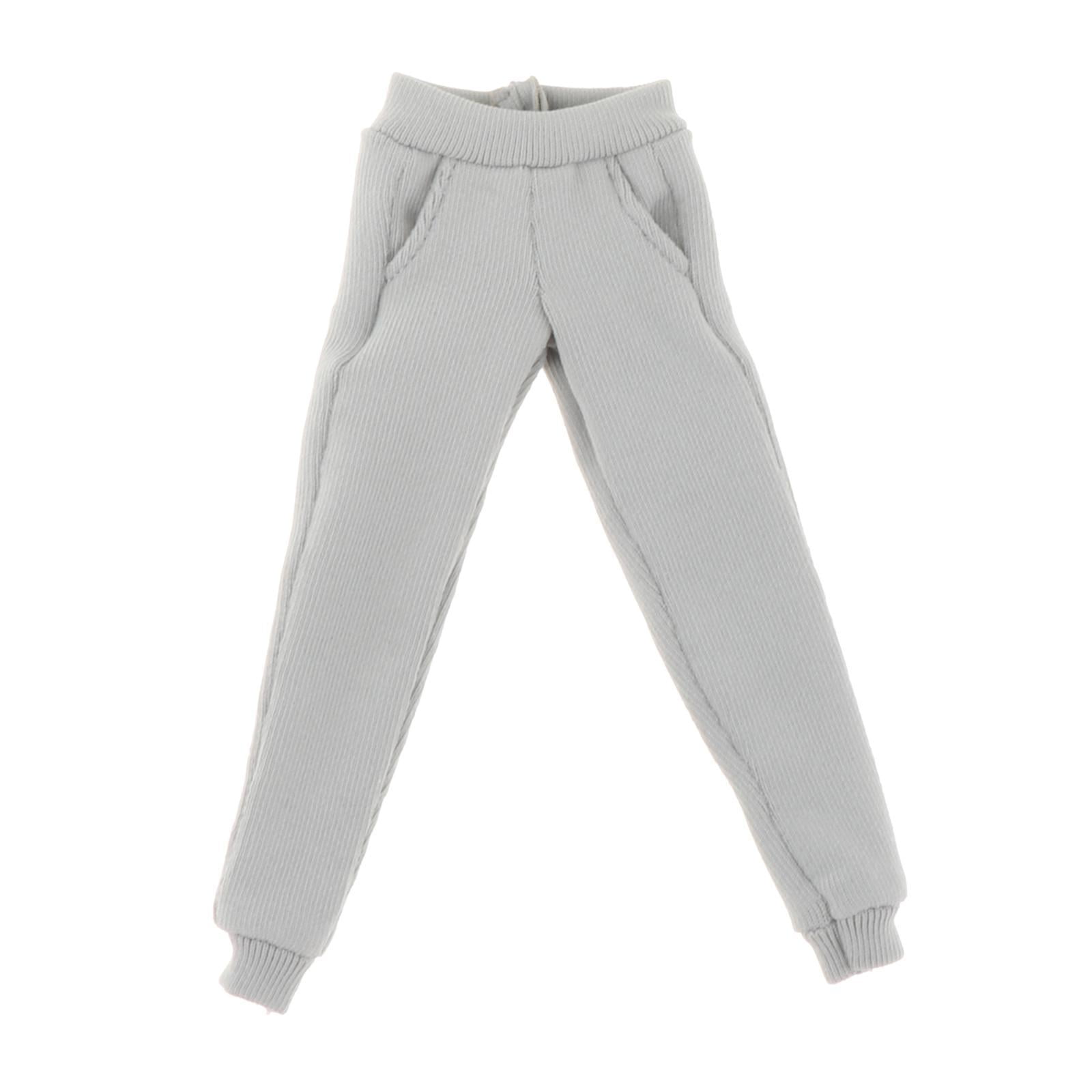 1/12 Scale Action Figure Clothes - Gray T-Shirt & Pants Outfit For 6" Female Dolls & Figures - View #6