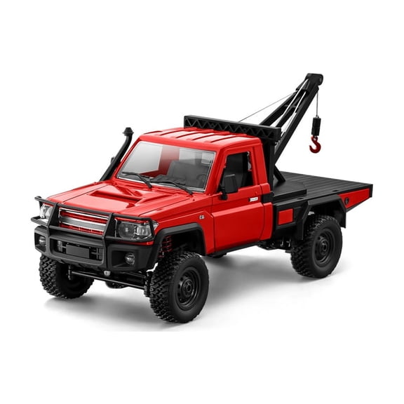 1/12 Full-proportional 4WD RC Crawler Car, 2.4G 6KM/H Off Road Vehicle with Functional Crane, Liftable Hook & 2-Speed, Gift for Engineering Enthusiasts (RTR/Red)