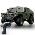 thumbnail image 1 of 1/12 Jeep Model Car with LED Lights, 280 Motor, 6KM/H Speed 2.4G Off-Road Truck, Linked Steering Wheel & Detailed Interior – Realistic RC Military Remote Control Car Toy for Adults, 1 of 9