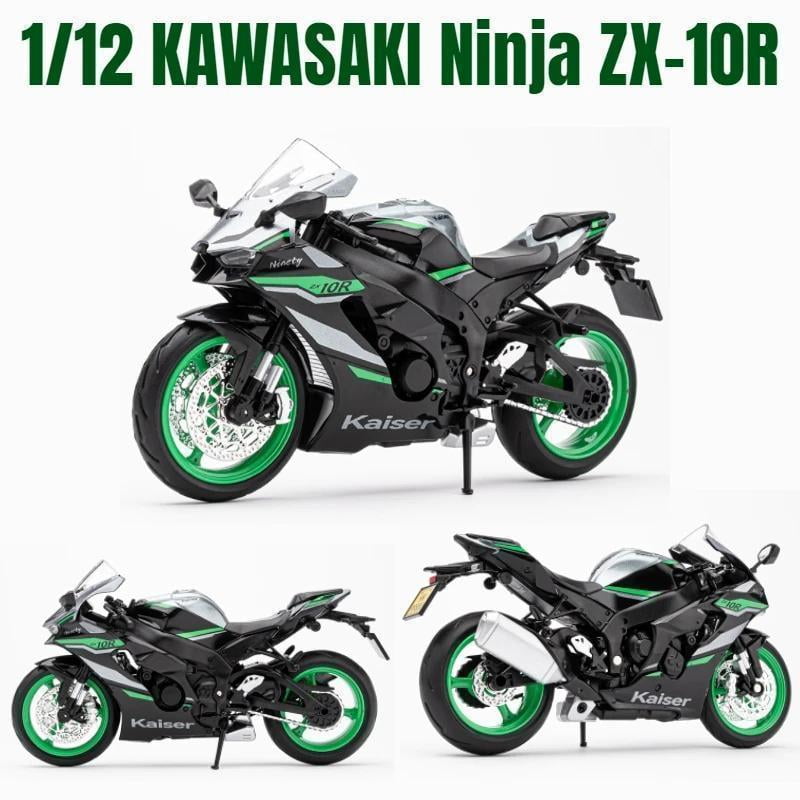 Kawasaki ZX-10R Ninja Motorcycle Green 1/12 Diecast Model by