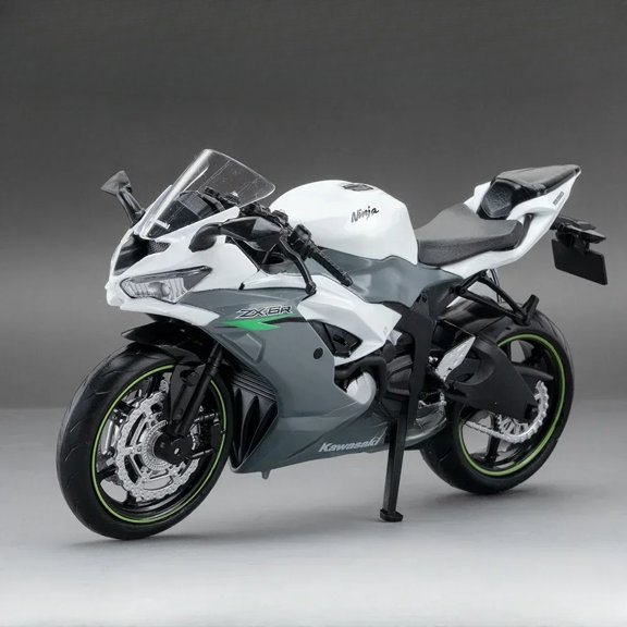 1:12 KX450 NIJIA ZX-6R Motorcycle Model Toy Diecast Alloy Car Front Wheel Steering Shock Absorption Decorative Boy Gift