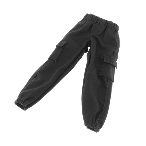 1/12 Male Figure Pants 1/12 Scale Male Figure Pants for 6 inch Soldier Dolls Black