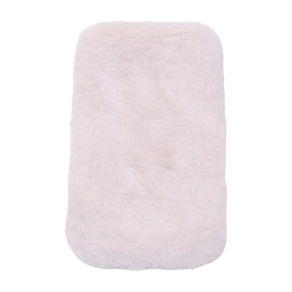 1:12 Mini Plush Carpet Toys Life Scene Furniture Accessories Dollhouse Area Rug Simulation Floor Mat for Bathroom Ornaments Scenery Supplies Beige Oval