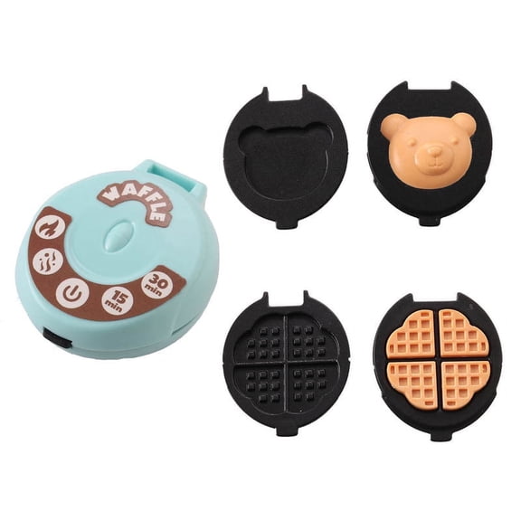 1:12 Mini Waffle Toaster Set Miniature Food Model Toys Scene Props Dollhouse Kitchen DIY Accessories