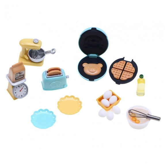 1/12 Miniature Dollhouse Kitchen Set, Mini House Furniture Accessories Kits, Scale Stand Miniature Furniture Toys for Girls A