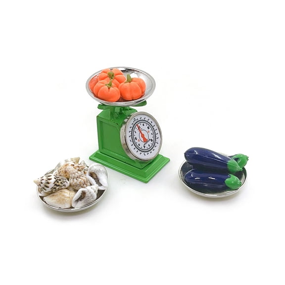 1/12 Miniature Mechanical Scale For Dollhouses Kitchen Alloy Construction Desktop Display Model