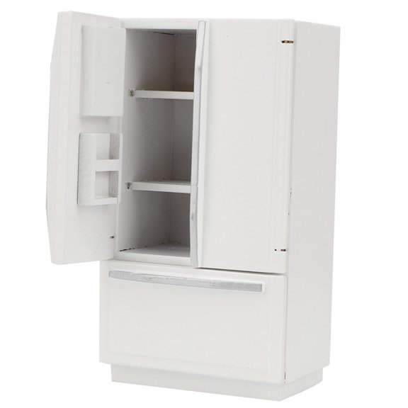 1:12 Miniature Wooden Refrigerator Model Furniture Accessories for Doll Accessories
