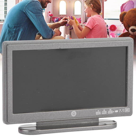 1:12 Modern Miniature LCD TV Doll House Accessory Room Furniture Toy Set