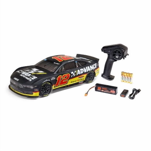 1/12 NASCAR RC Race Car No. 12 Advance Auto 2025 Ford Mustang 2S AWD RTR Brushed On-Road (Battery & Charger Included)