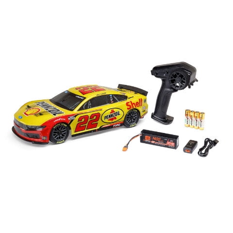 1/12 NASCAR RC Race Car No. 22 Shell 2025 Ford Mustang 2S AWD RTR Brushed On-Road (Battery & Charger Included)