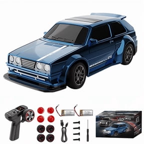 1/12 RC Drift Rally Car with Gyro, 4WD All-Terrain Racing Car with LED Lights & 390 High-Speed Motor, 32KM/H Remote Control Drift Vehicle Toy Gifts