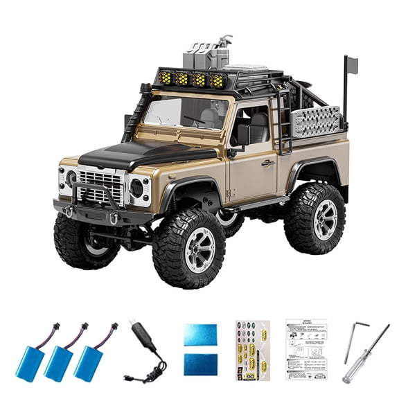 1/12 RC Rock Crawler 4WD, Full Proportional Off Road Remote Control Truck with LED Lights, 2.4GHz All Terrain Climbing Vehicle, Long Runtime RC Car for Teens & Adults