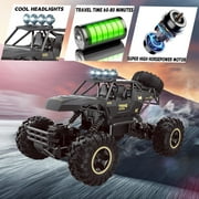 112 Rock Crawler Rechargeable Off Road Truck 4WD, Metal Shell LED Headlights RC Remote Control Off Road Car Truck