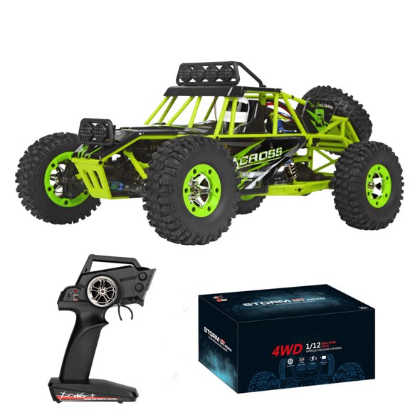 1:12 Scale 12427 RC Rock Crawler, 4WD High Speed Remote Control Off-Road Buggy with Large Tires, 2.4GHz Wireless Control, Durable Suspension Racing Truck for Adults and Teens