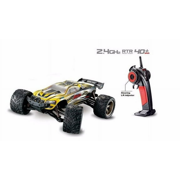 1/12 Scale 2.4Ghz Radio Remote Control 2WD Off Road Racing Truck Truggy 38+Kmh R/C RTR (Yellow)