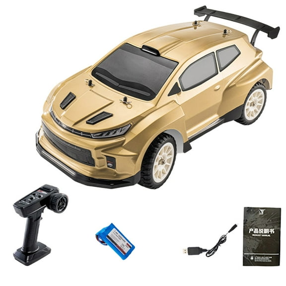 1:12 Scale 4WD RC Drift Rally Car With Gyroscope, High Speed 32KM/H Remote Control Racing Vehicle With LED Lights And Hydraulic Suspension Running Time: 30 minutes- Desert Gold / 1 battery