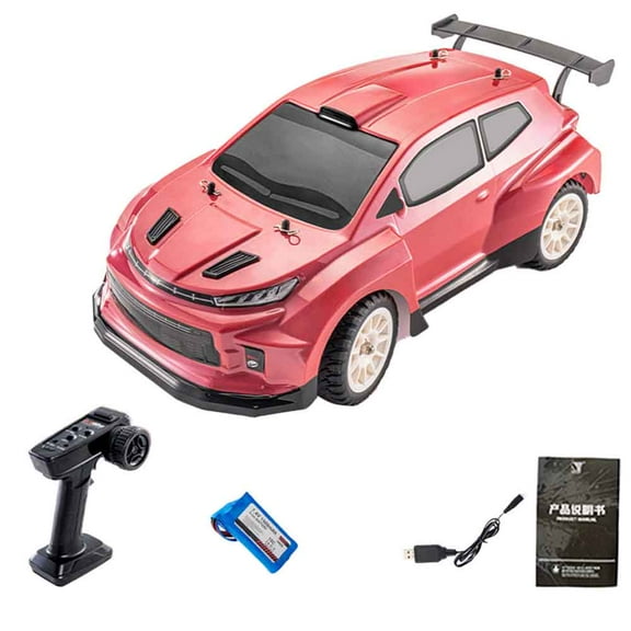 1:12 Scale 4WD RC Drift Rally Car With Gyroscope, High Speed 32KM/H Remote Control Racing Vehicle With LED Lights And Hydraulic Suspension Running Time: 30 minutes- Flame Red / 1 battery