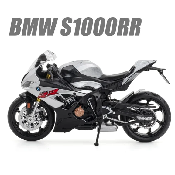 1/12 Scale BMW S1000RR Motorcycle Model, Diecast Replica with Stand, 3 Color Options