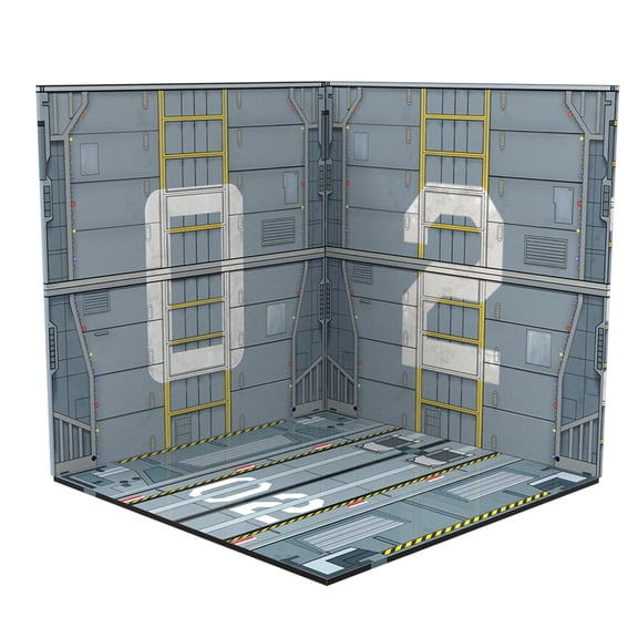 1/12 Scale Backdrop Show Display Organizer Collection Diorama for Action Figures Style A