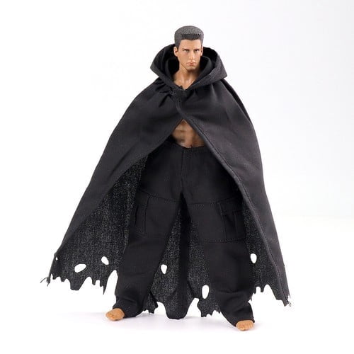 1/12 Scale Distressed Tattered Cape Cloak for 6" Action Figure Gothic Fantasy,doll clothing