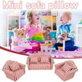 thumbnail image 1 of 1:12 Scale Dollhouse Furniture - White Wooden Bedroom Set with Double Sofa, 2 Sofas & 4 Pillows - Miniature Doll House Decor, 1 of 7