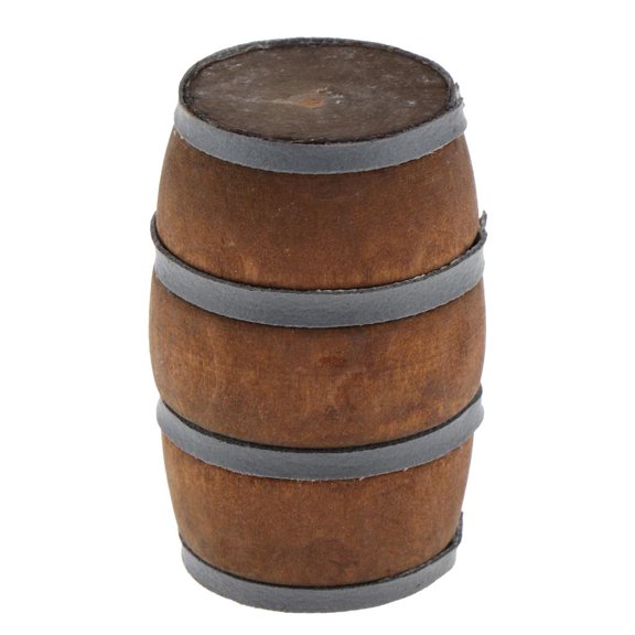 1/12 Scale Dollhouse Miniature Barrel Wooden Bucket Home Decoration