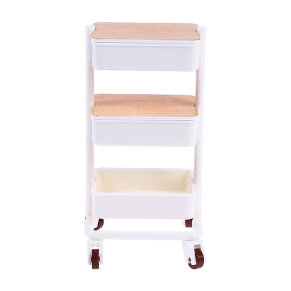 1/12 Scale Dollhouses Miniature Pushcart Furniture Pretend Play Dolls House Trolley Model for Dollhouses
