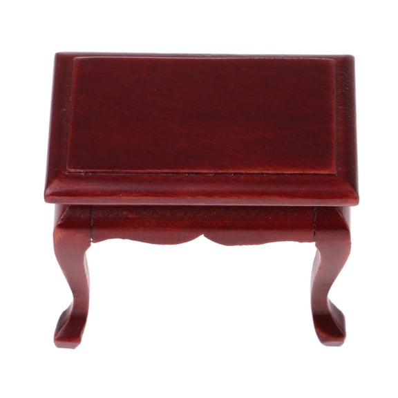 1:12 Scale Dolls House Furniture Wooden End Table, Miniature Table for Dollhouse Living Room Decor