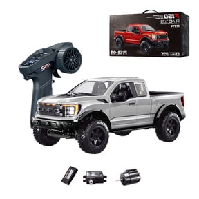 1:12 Scale F150 Raptor Style 4WD RC Off-Road Truck, 15KM/H High Speed Remote Control Car 2.4GHz All Terrain Pickup with Lighting System & Proportional Throttle for Adults Enthusiasts