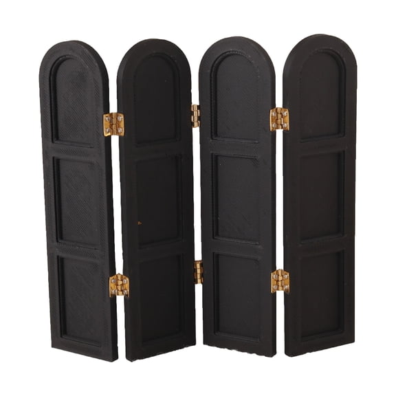 Hinged Room Divider Folding Screen Door Model Figure Miniature Furniture For 1/12 Doll House Living Room Decoration