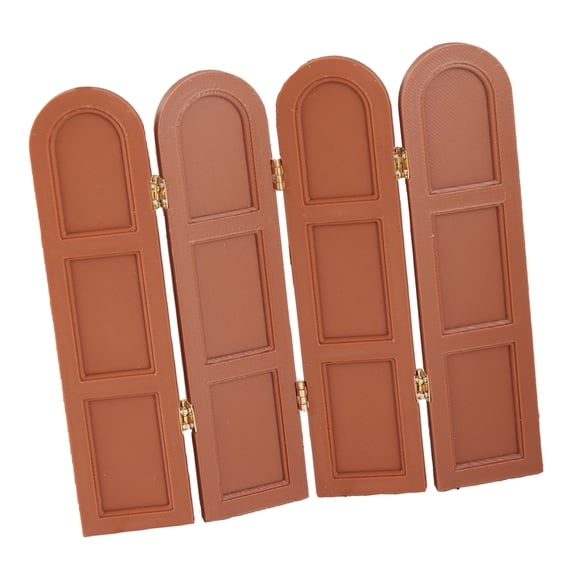 1:12 Scale Furniture Miniature Folding Screen Room Divider For Doll House With Hinged Panels And Simulation Design