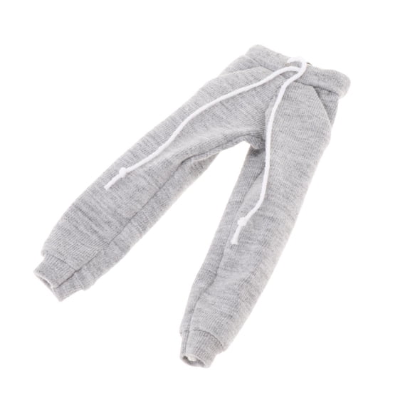1/12 Scale Male Figure Clothes Outfits for 1/12 Soldier Figures Body Costume Gray Sweatpants