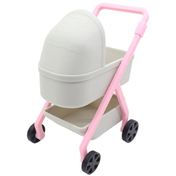 1/12 Scale Miniature Baby Stroller For Doll House Realistic Scene Decoration Doll Accessory Craft Model Project Decors
