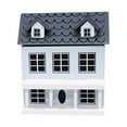 thumbnail image 1 of 1/12 Scale Miniature Dollhouse Villa Model Kit with Detachable Roof and Realistic Grey Exterior Design, 1 of 1