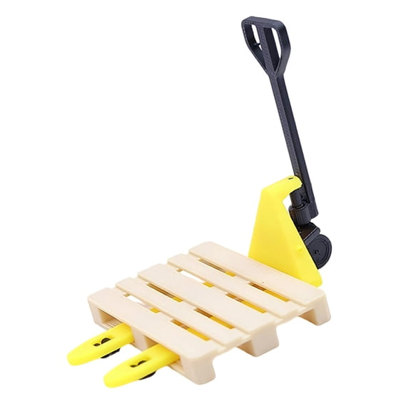 1/12 Scale Miniature Forklift Model For Dollhouses Accessory With Realistic Pallet And Polylactic Acid Craftsmanship