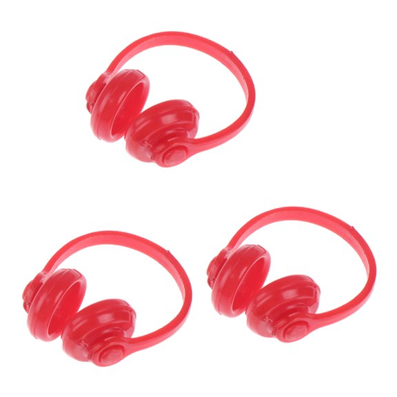 1/12 Scale Miniature Headphones For Dollhouses Computer Room Scene Accessories Black Red White Realistic Detail