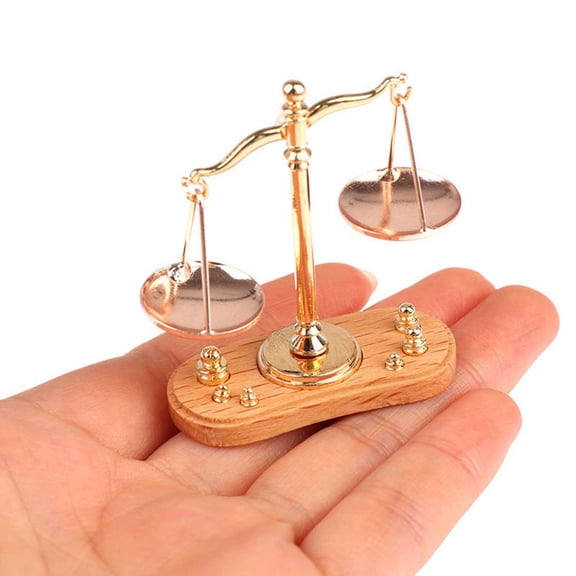 1:12 Scale Miniature Kitchen Scale with Movable Parts - Realistic Dollhouse Kitchen Accessory, Exquisitely Crafted Miniature Collectible