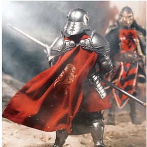 1/12 Scale Mythic Legions Valiant Knight Custom Cape Red & Black Lion Regiment Action Figure Accessory419