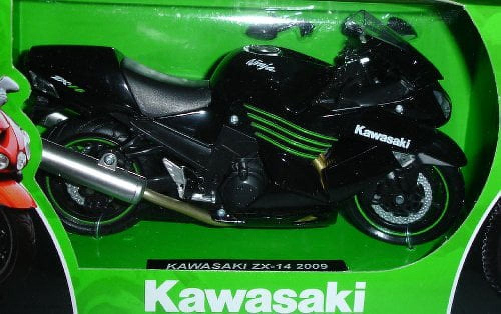 1:12 Scale Newray 2009 Black Kawasaki Ninja Zx-14 Diecast
