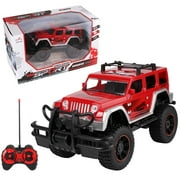 Red 2WD RC Off-Road Truck for Kids Ages 6+, Large 112 Scale Remote Control Vehicle with Headlights, Sounds and Rubber Tires