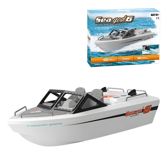 1/12 Scale RC Karting Boat, 2.4GHz High-Speed Remote Control Watercraft Model with Waterproof Hull and Collision Protection for Pools & Lakes