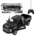 thumbnail image 1 of 1:12 Scale RC Off-Road Pickup Truck with Authentic Sounds, Lights, and Functional Doors for Kids (Black), 1 of 12
