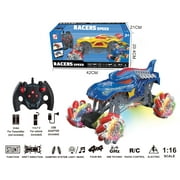112 Scale Remote Control RC Cars For Kids Monster SUV High Speed Racing Truck with Lights for Boys And Girls Blue