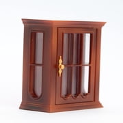 1/12 Scale Vintage Miniature Wall Cabinet Model Furniture For Dollhouses Decors Realistic Scene Display Accessories