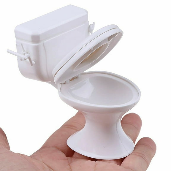 1:12 Water Closet PVC Toy Toilet Dollhouse Furniture Model Bathroom Accessories