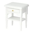 thumbnail image 1 of 1:12 White Mini Bedroom Furnishing Articles Wooden Bedside Table Model Gift for 3-6 Year Old, 1 of 8