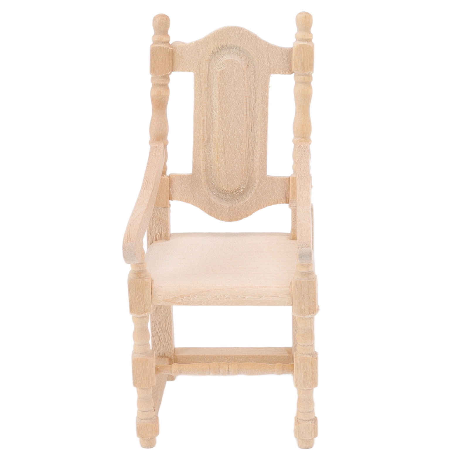 112 Wooden Dollhouse Chair Vivid Lightweight Portable Simulation