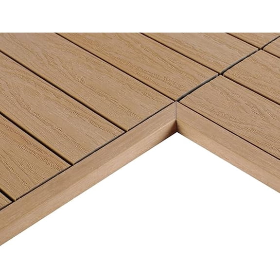 1/12 ft. x 1 ft. Quick Deck Composite Deck Tile Inside Corner Trim in Canadian Maple (2-Pieces/Box)